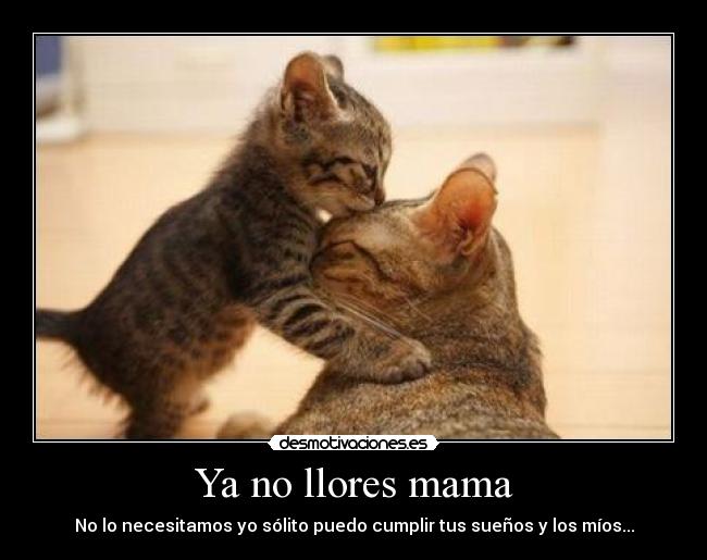 Ya no llores mama - No lo necesitamos yo sólito puedo cumplir tus sueños y los míos...