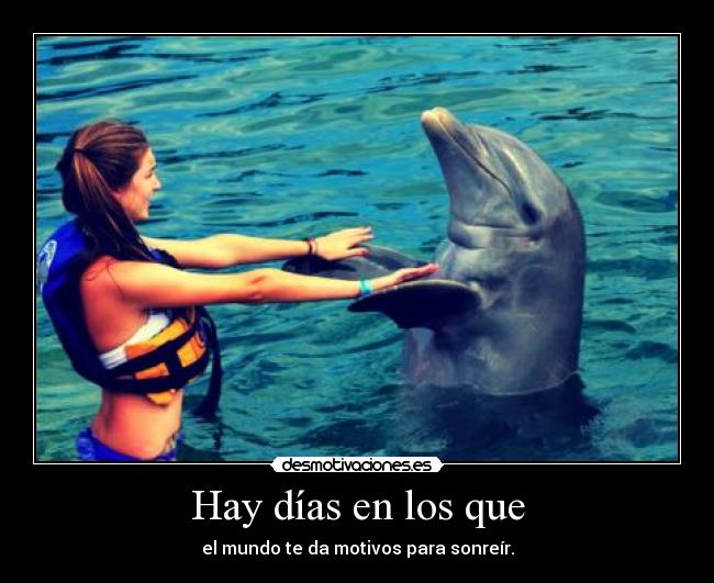 Hay días en los que - el mundo te da motivos para sonreír.