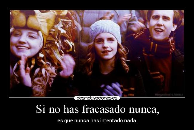 Si no has fracasado nunca, - es que nunca has intentado nada.