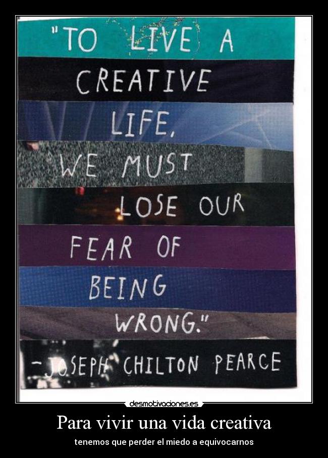 Para vivir una vida creativa - 