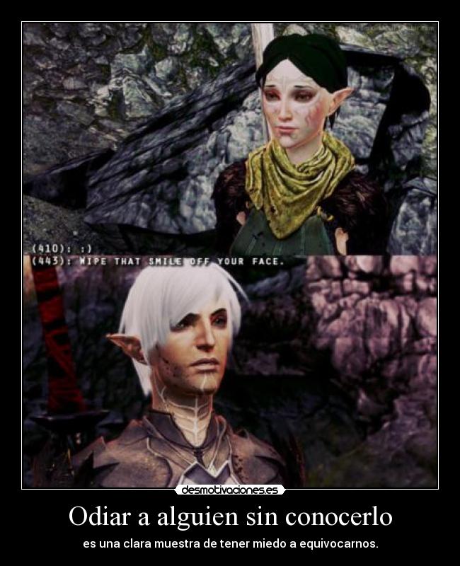 Odiar a alguien sin conocerlo -