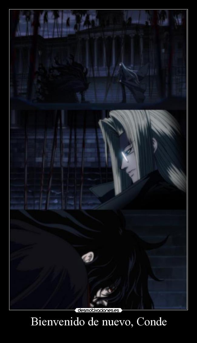 carteles conde dracula alucard hellsing integra desmotivaciones