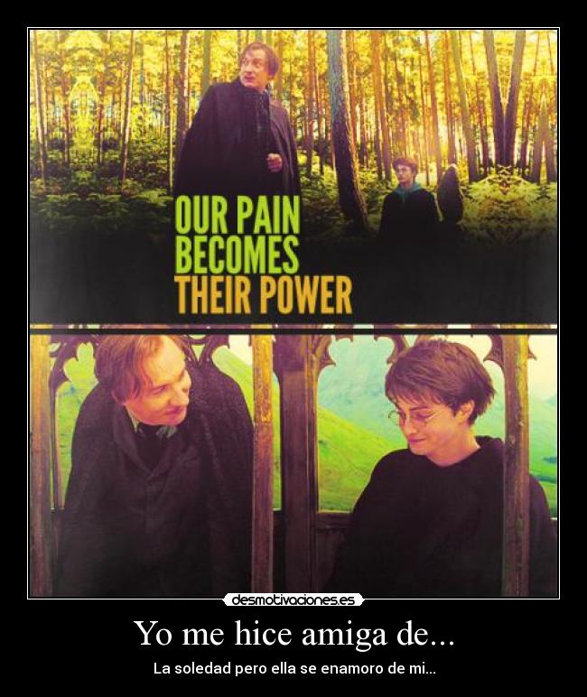 carteles harry potter lupin soledad aunque foto tiene nada que ver gusto desmotivaciones