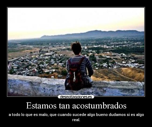 Estamos tan acostumbrados - 