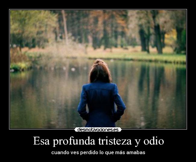 Esa profunda tristeza y odio - 