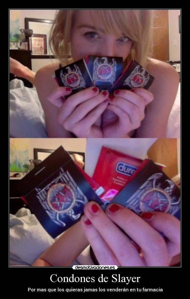 Condones de Slayer - Por mas que los quieras jamas los venderán en tu farmacia