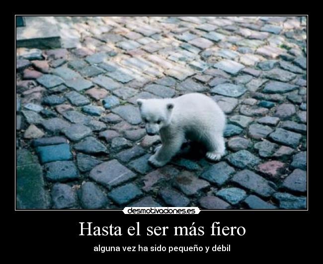 Hasta el ser más fiero -