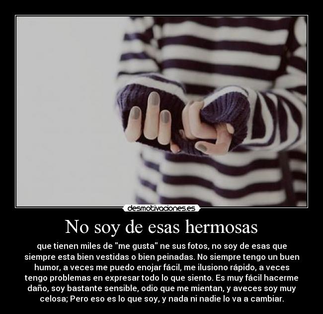 No soy de esas hermosas - 