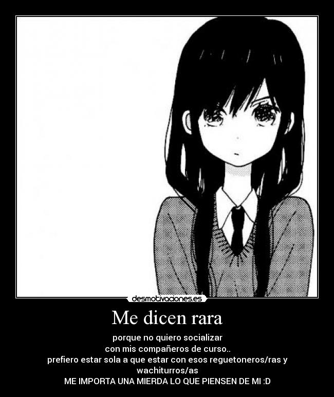 carteles anime prefiero ser solitaria desmotivaciones
