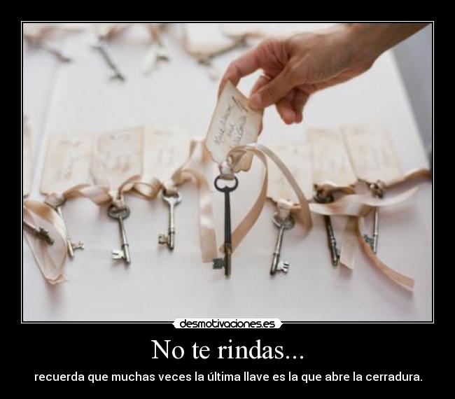No te rindas... - 