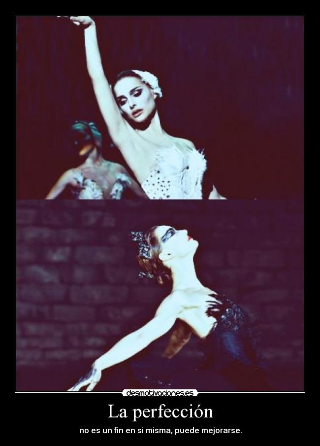 La perfección - no es un fin en si misma, puede mejorarse.