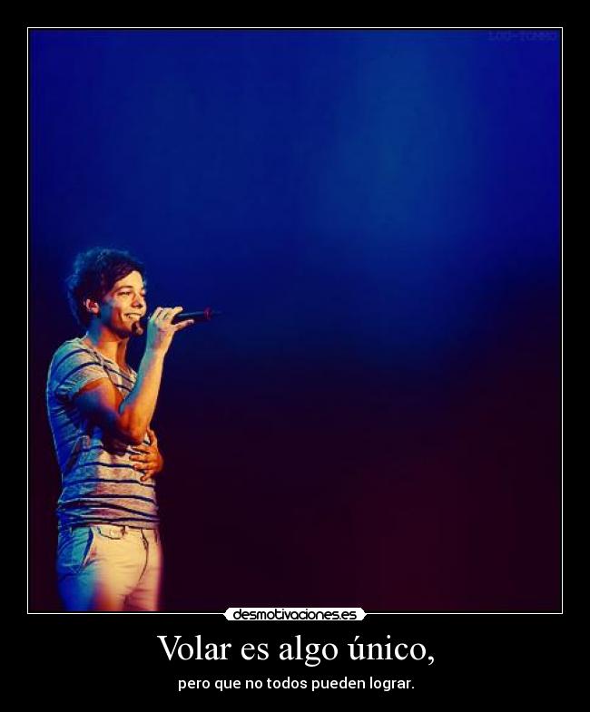 Volar es algo único, - pero que no todos pueden lograr.