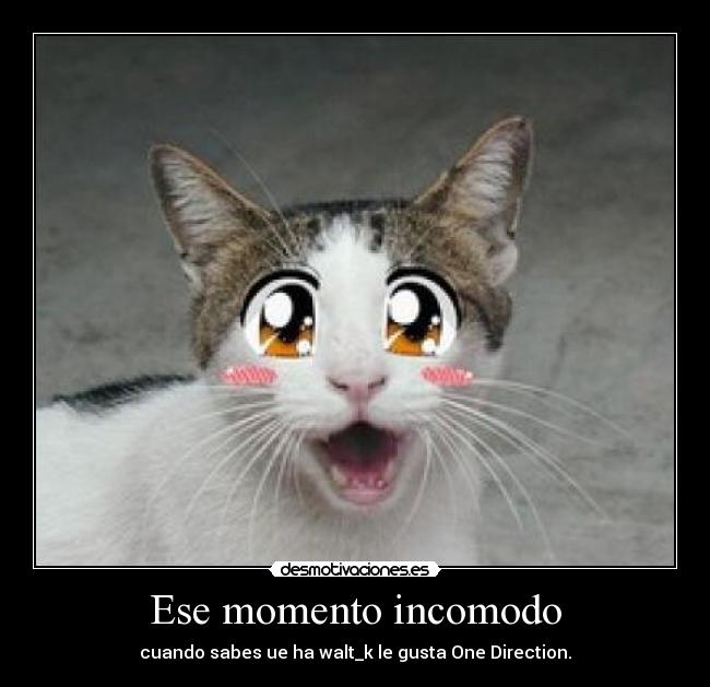 Ese momento incomodo - cuando sabes ue ha walt_k le gusta One Direction.