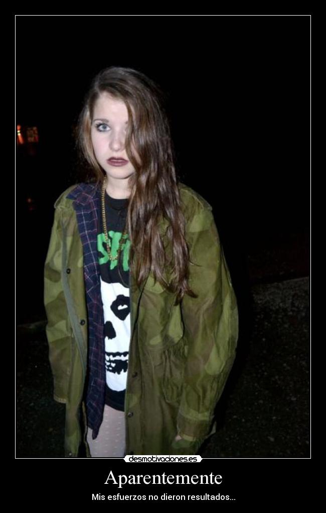 Aparentemente - Mis esfuerzos no dieron resultados...