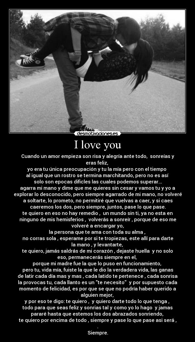 I love you -