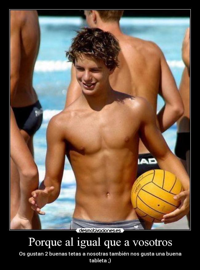 Porque al igual que a vosotros - Os gustan 2 buenas tetas a nosotras también nos gusta una buena tableta ;)
