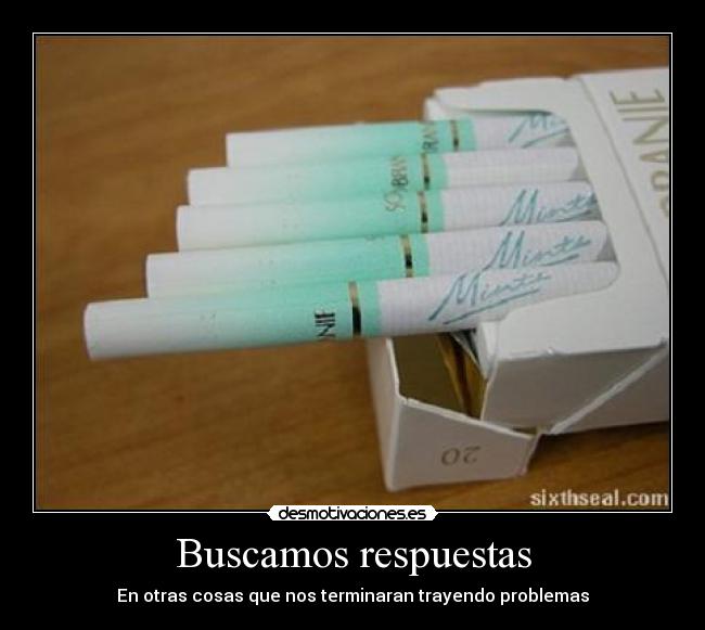 Buscamos respuestas - En otras cosas que nos terminaran trayendo problemas