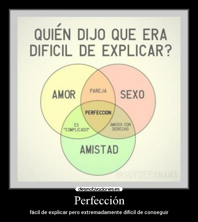 Perfección - fácil de explicar pero extremadamente difícil de conseguir