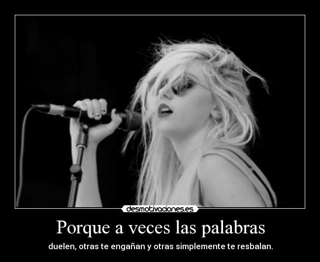 Porque a veces las palabras - 