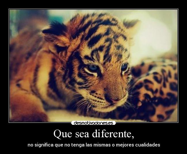 Que sea diferente, - 