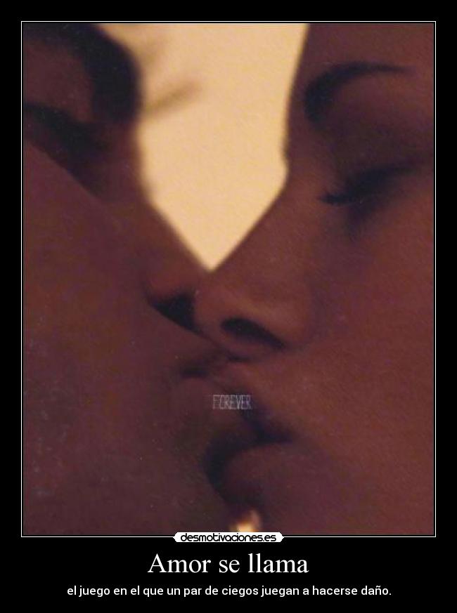 Amor se llama - el juego en el que un par de ciegos juegan a hacerse daño.