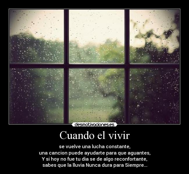 Cuando el vivir -