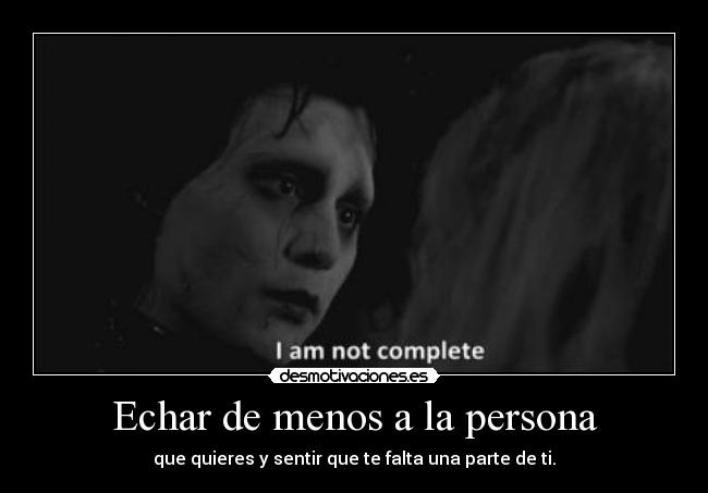 Echar de menos a la persona -