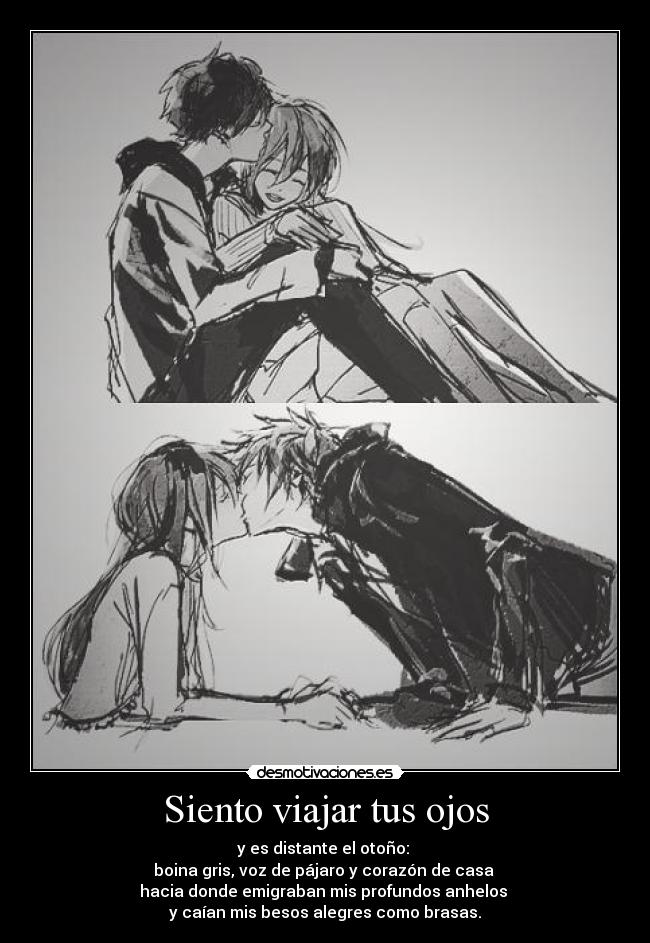 Siento viajar tus ojos -