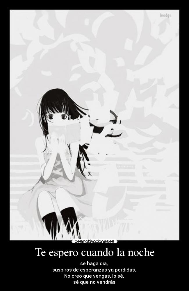 Te espero cuando la noche - 