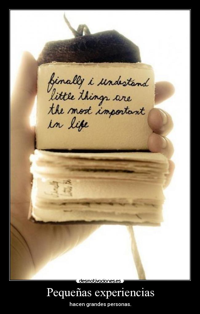 Pequeñas experiencias -