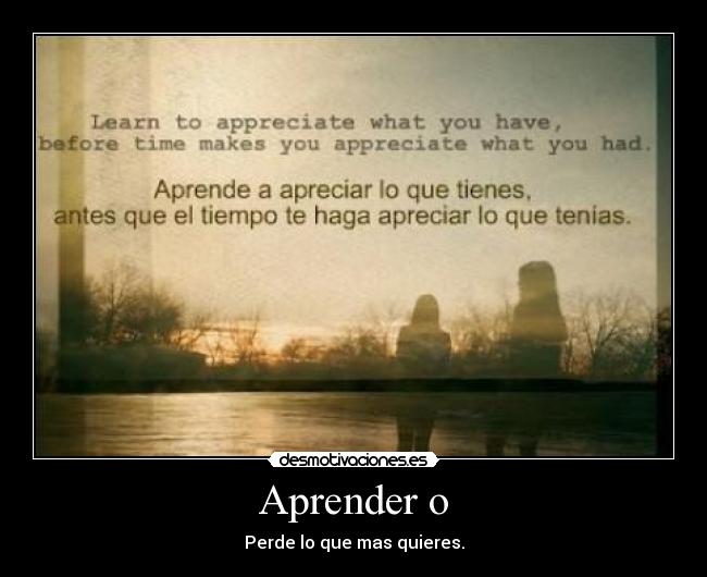 Aprender o -