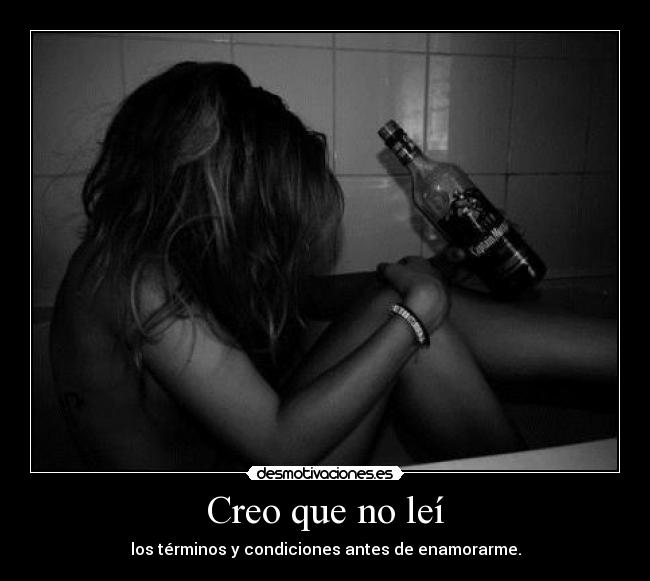 carteles creo que lei los terminos condiciones antes enamorarme sergi16lc desmotivaciones