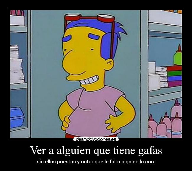 Ver a alguien que tiene gafas - 