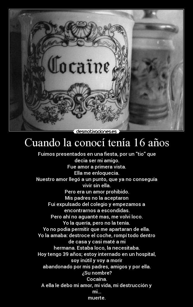 Cuando la conocí tenía 16 años -
