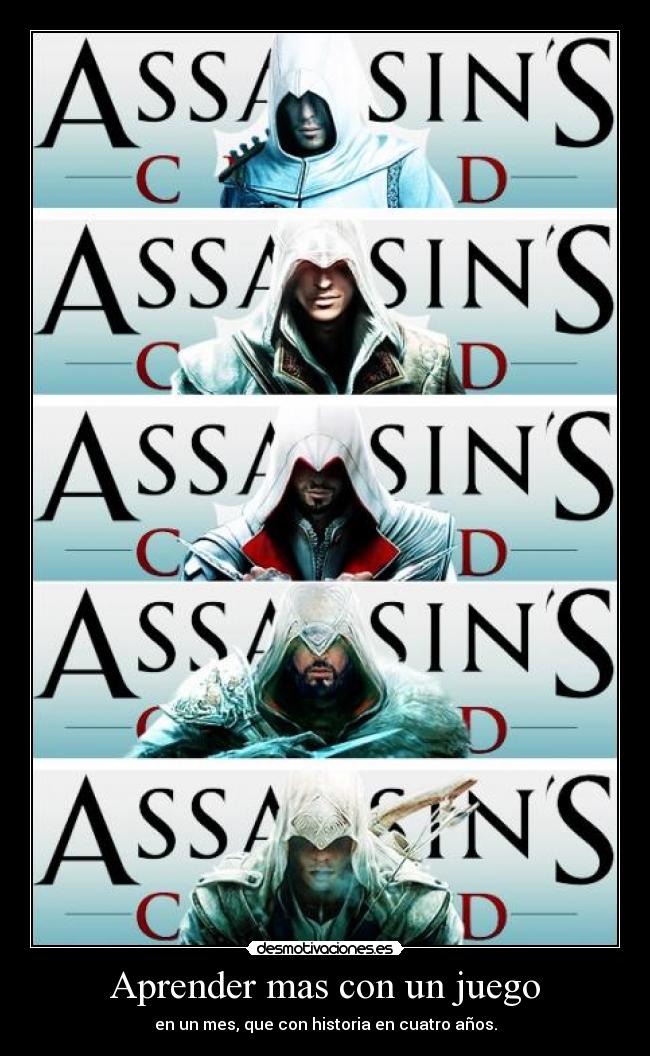 Aprender mas con un juego - en un mes, que con historia en cuatro años.