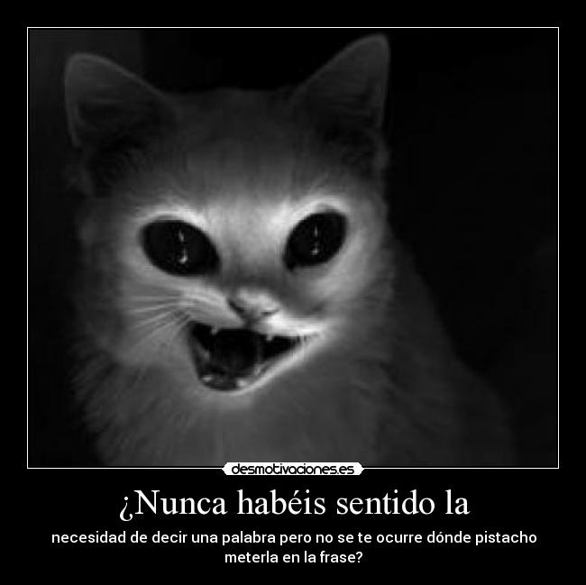 ¿Nunca habéis sentido la - 