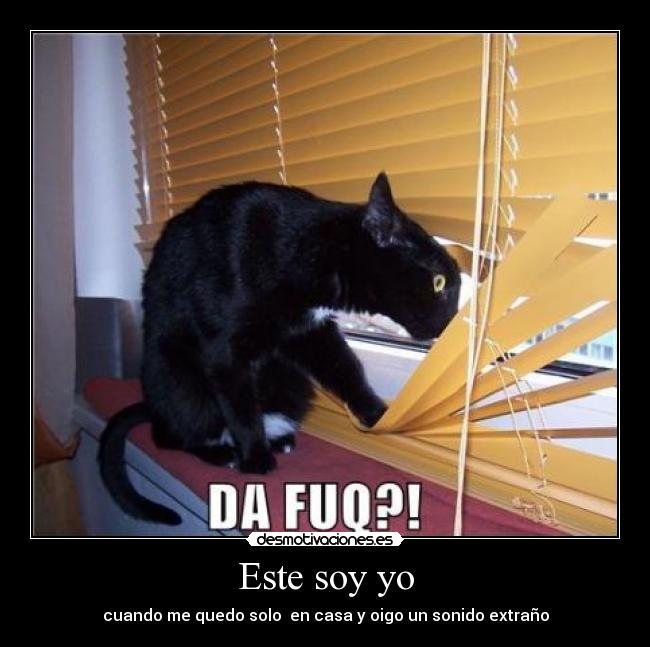 Este soy yo - cuando me quedo solo en casa y oigo un sonido extraño