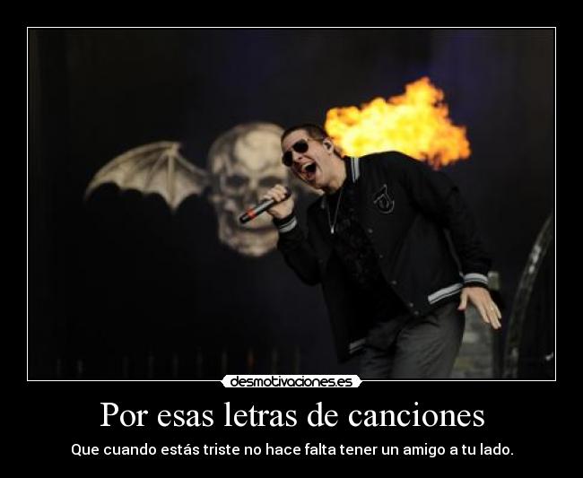 Por esas letras de canciones -