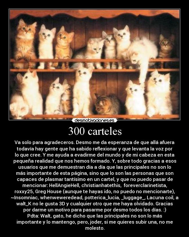 carteles 300 lagrimas cristal serio sois grandes aunque hable mucho con todos desmotivaciones