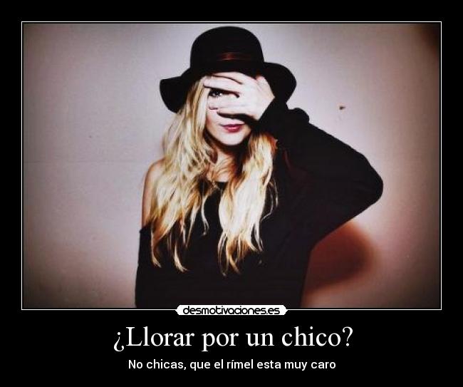 ¿Llorar por un chico? -