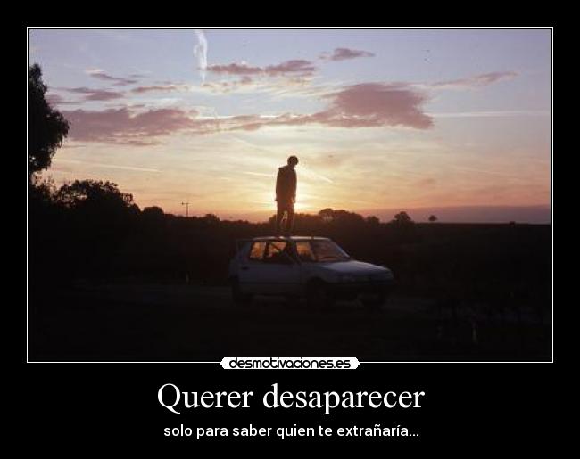 Querer desaparecer -