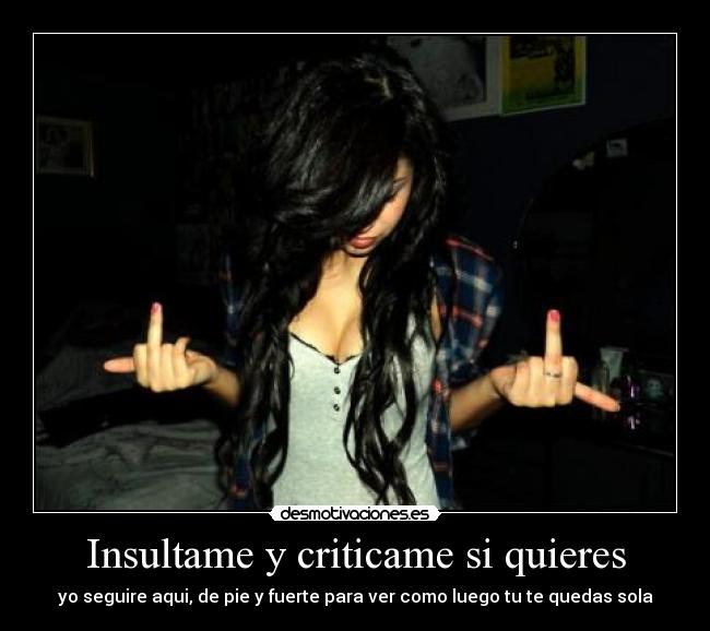 Insultame y criticame si quieres - 