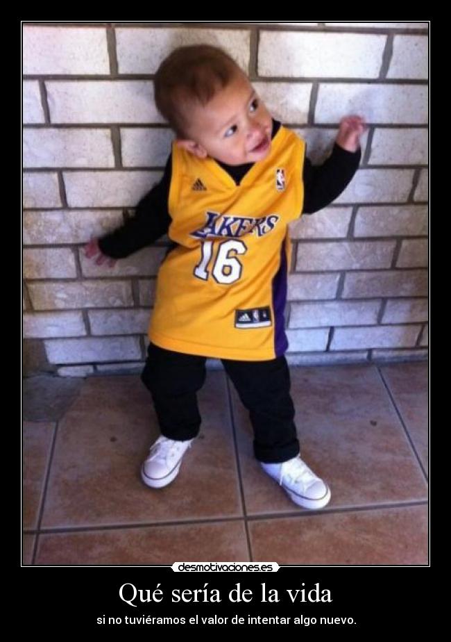 Qué sería de la vida - si no tuviéramos el valor de intentar algo nuevo.