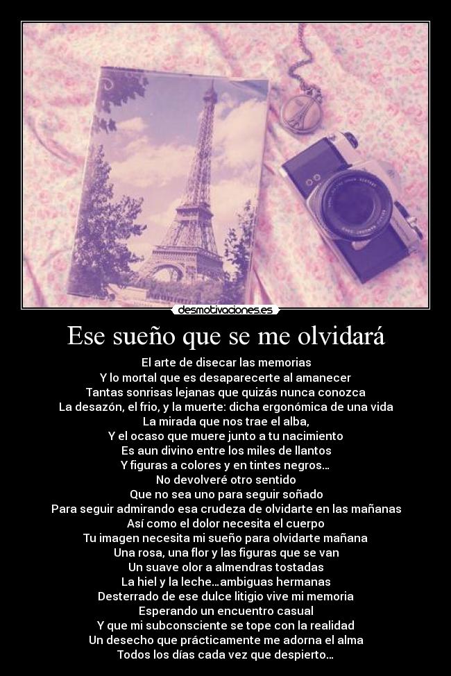 Ese sueño que se me olvidará -