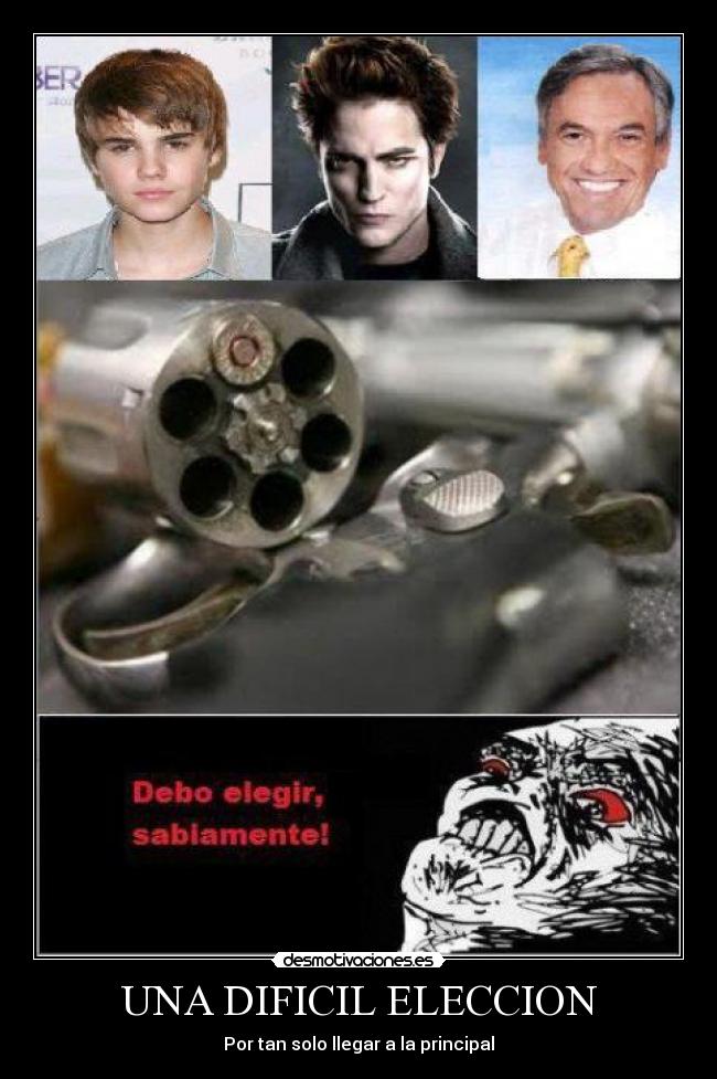 UNA DIFICIL ELECCION - Por tan solo llegar a la principal