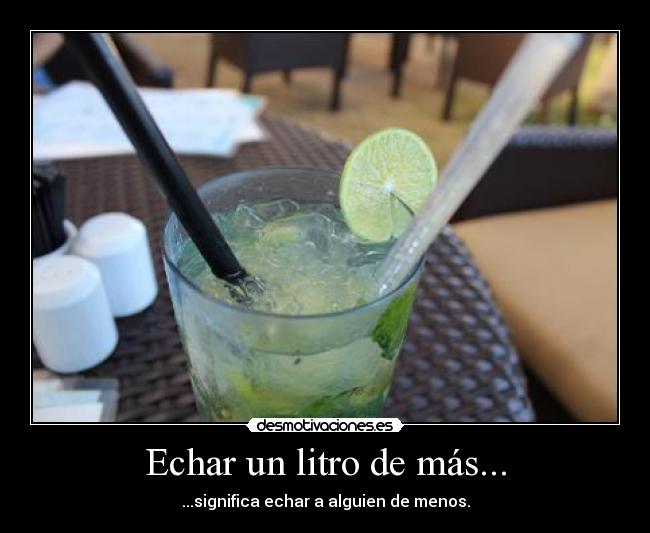 Echar un litro de más... - 