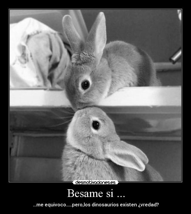 Besame si ... - ...me equivoco.....pero,los dinosaurios existen ¿vredad?