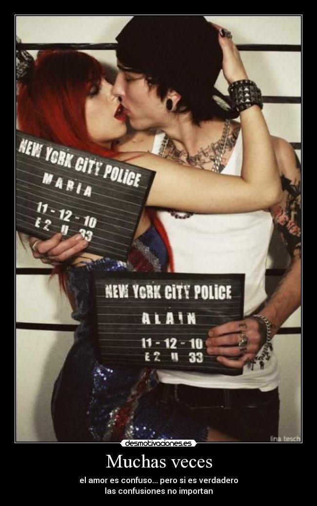 Muchas veces - el amor es confuso... pero si es verdadero
las confusiones no importan