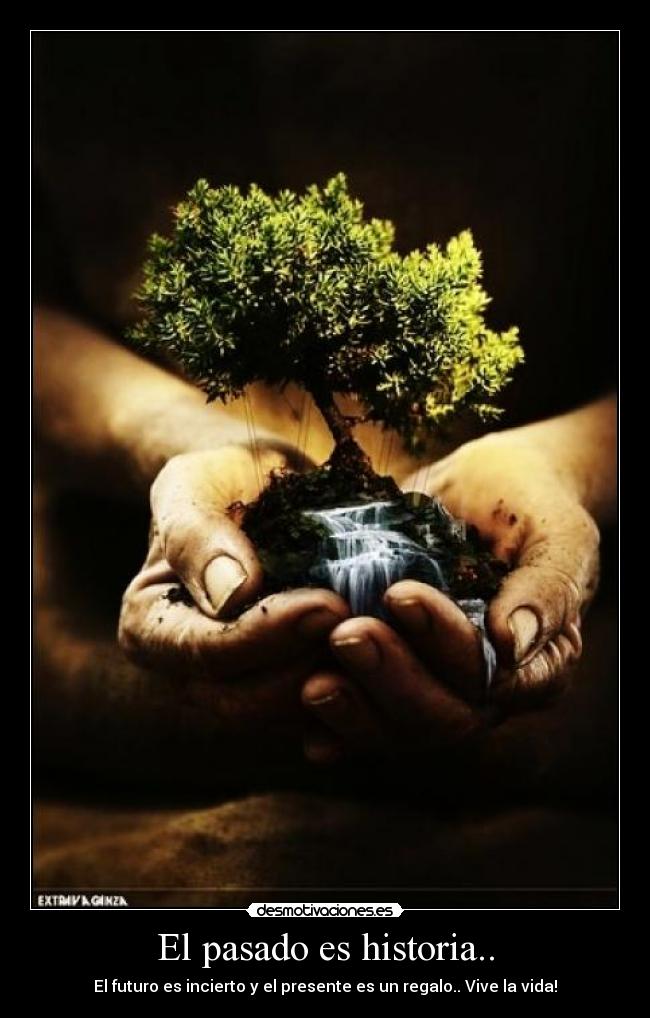 El pasado es historia.. - El futuro es incierto y el presente es un regalo.. Vive la vida!
