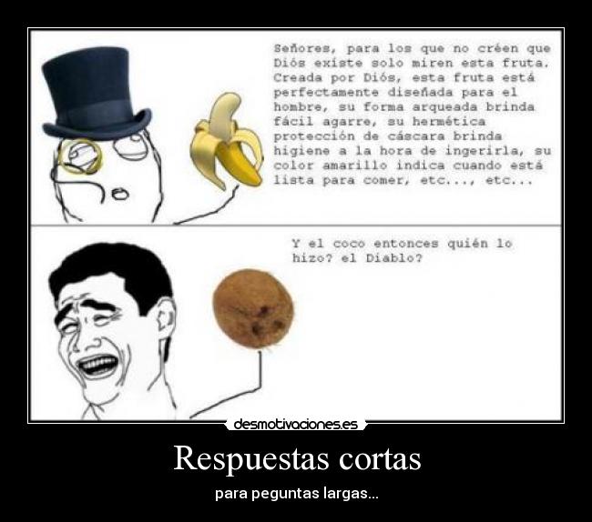 Respuestas cortas - para peguntas largas...